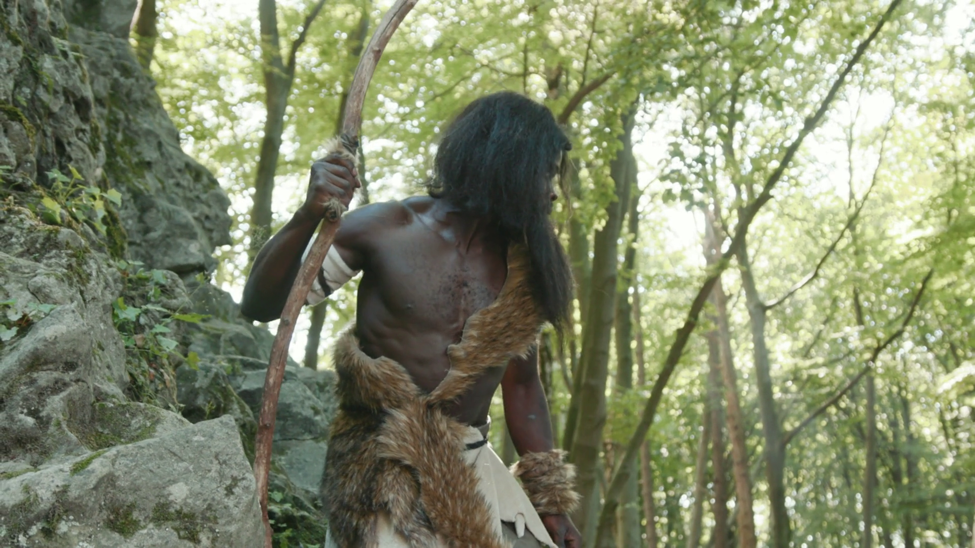 Primitive Man In Forest Essential Journey Of Stock Footage SBV ...