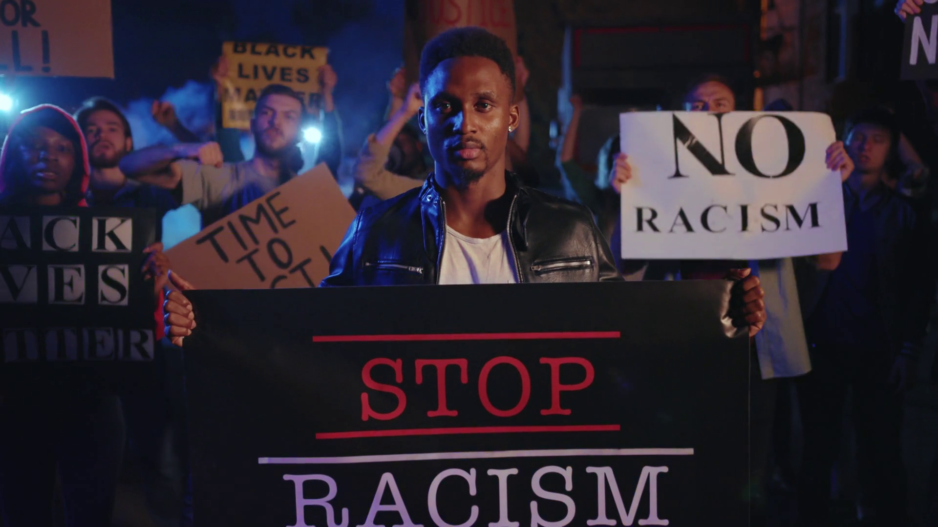 Stop Racism Strong Severe African American Stock Footage SBV-351962277 ...