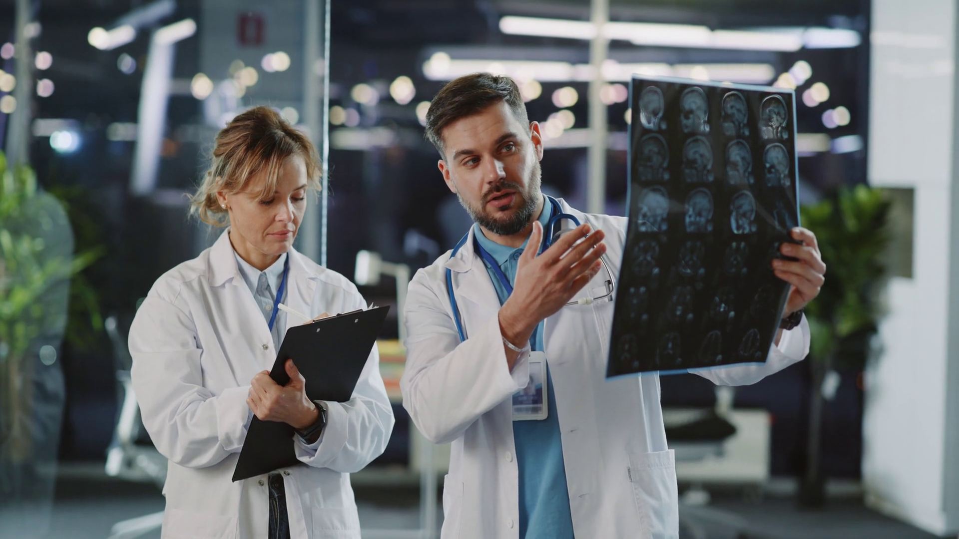 In Modern Mri Office Environment Young Stock Footage SBV-351910039 ...