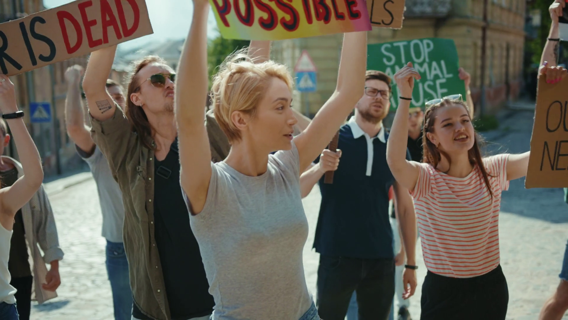 The Youth In Community Gather To Protest Stock Footage SBV-351914493 ...