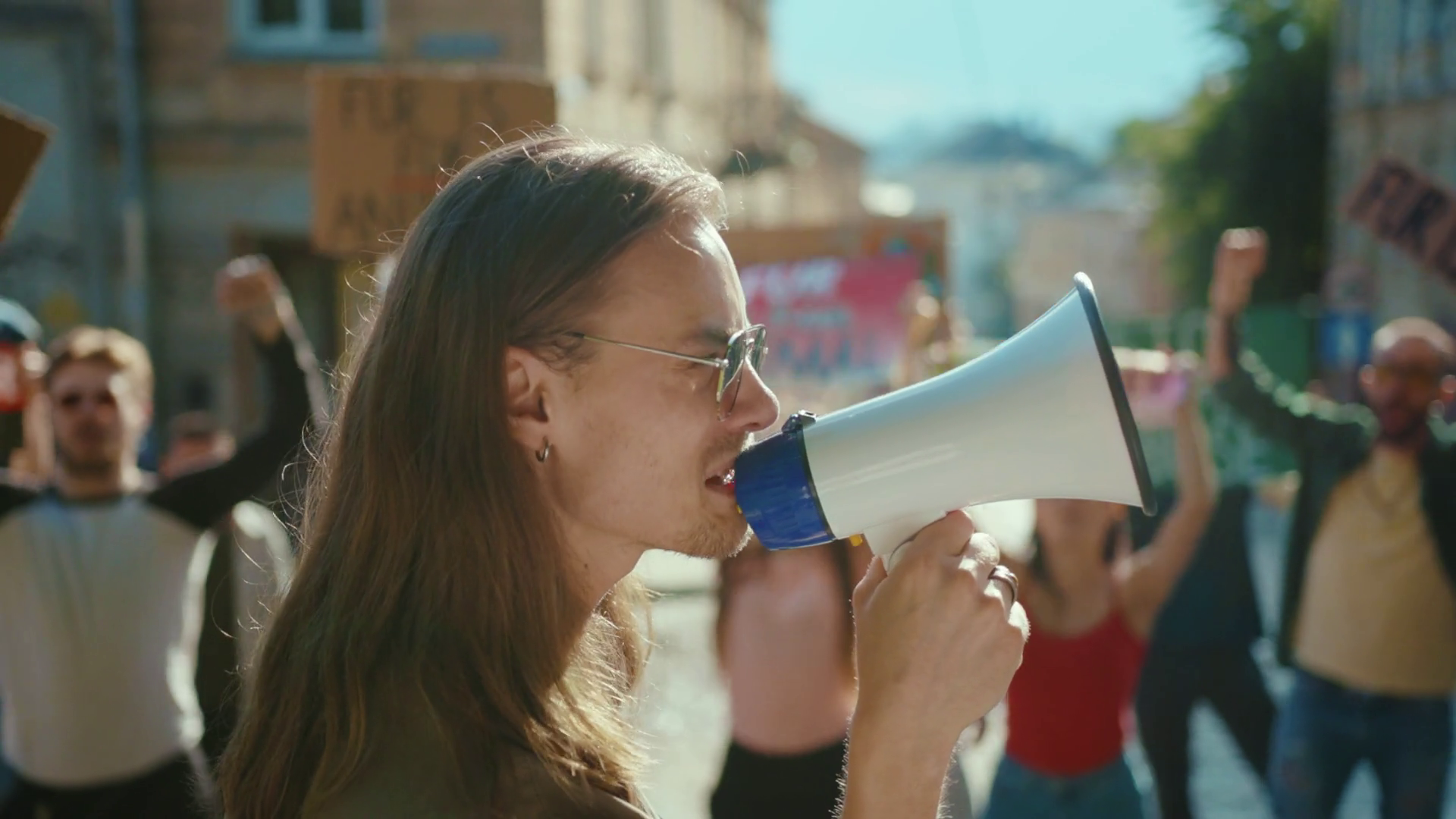 Empowerment In Action Activists Rallying Stock Footage SBV-351914527 ...