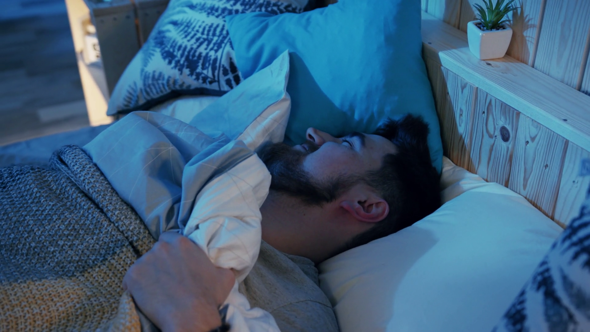 Experience Peaceful Sleep In Cozy Inviting Stock Footage SBV-351913764 ...
