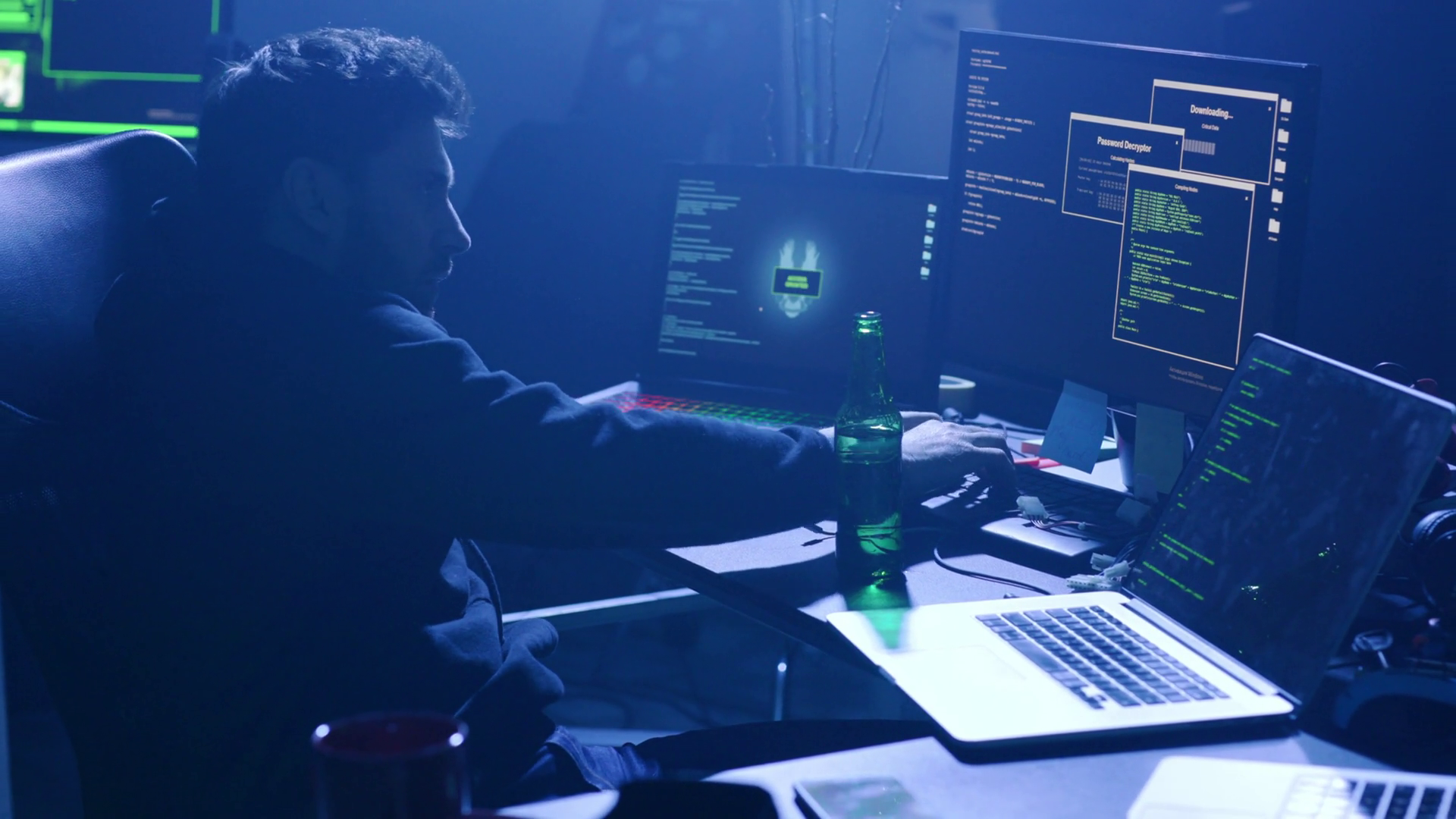 A Dedicated Cybersecurity Professional Works Stock Footage SBV ...