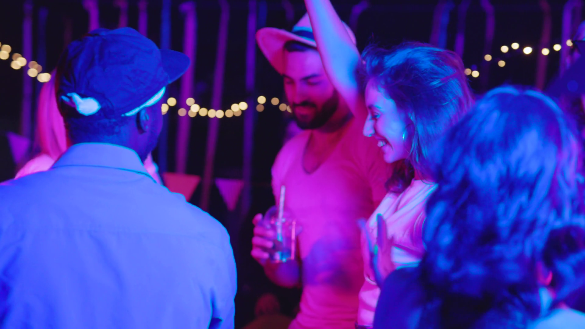 Join Festive Night Party With Friends Stock Footage SBV-351987578 ...