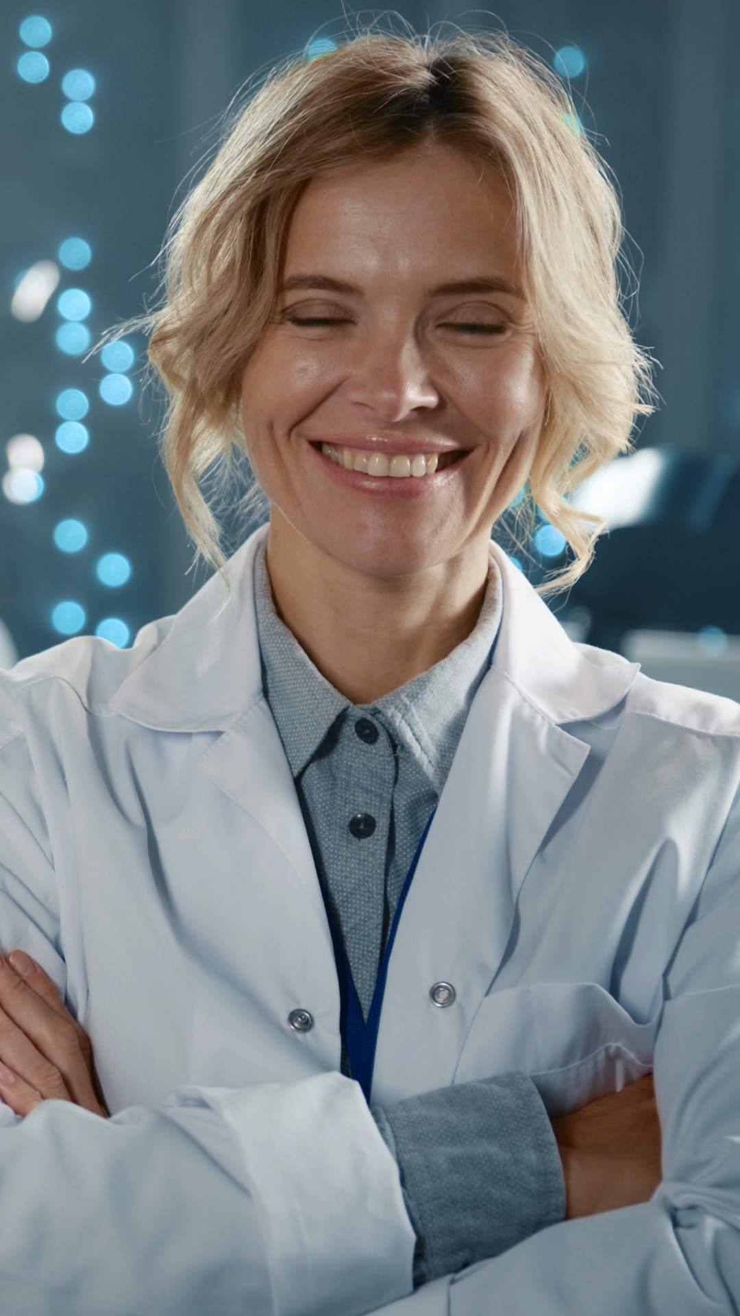 Science Laboratory Portrait Blonde Female Stock Footage SBV-353061589 ...