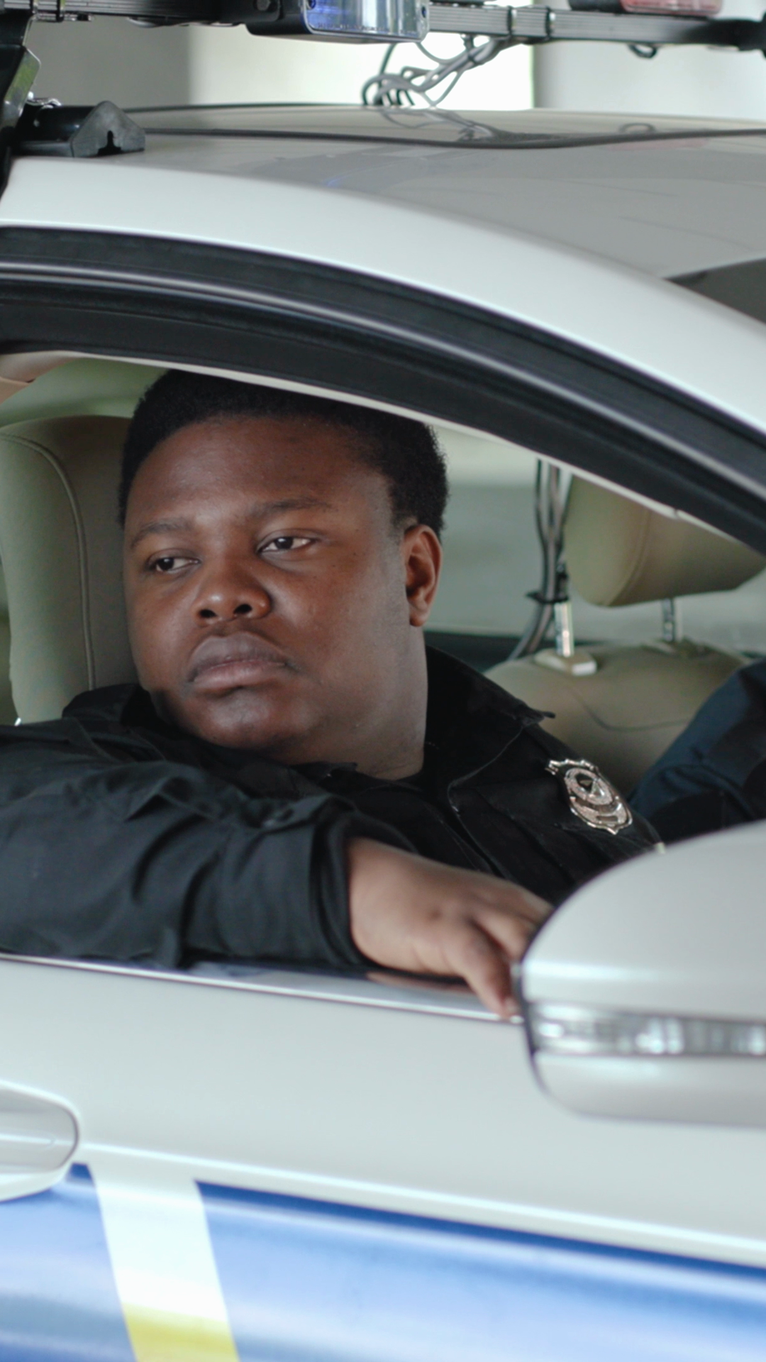 A Police Officer Reflects On Journey Feeling Stock Footage SBV ...