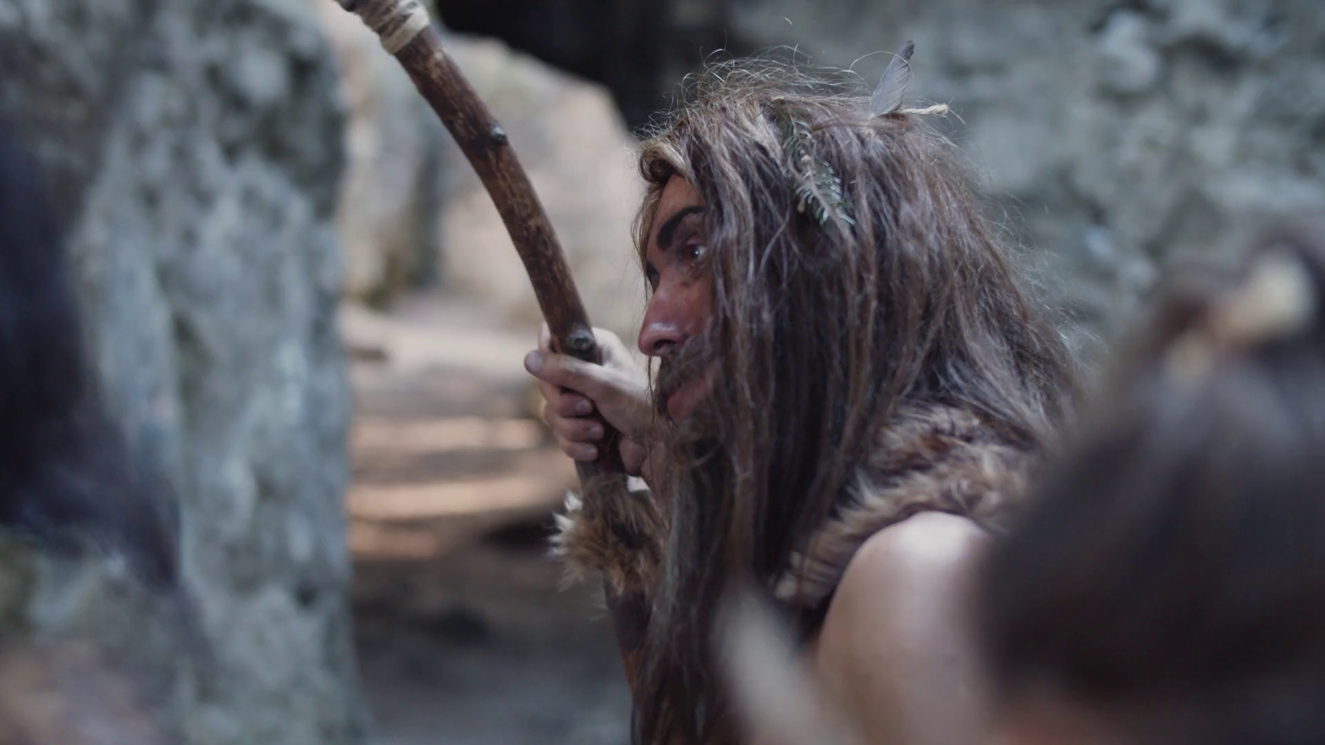 Aggressive Tribe Of Cavemen Neanderthals Stock Footage SBV-351920254 ...