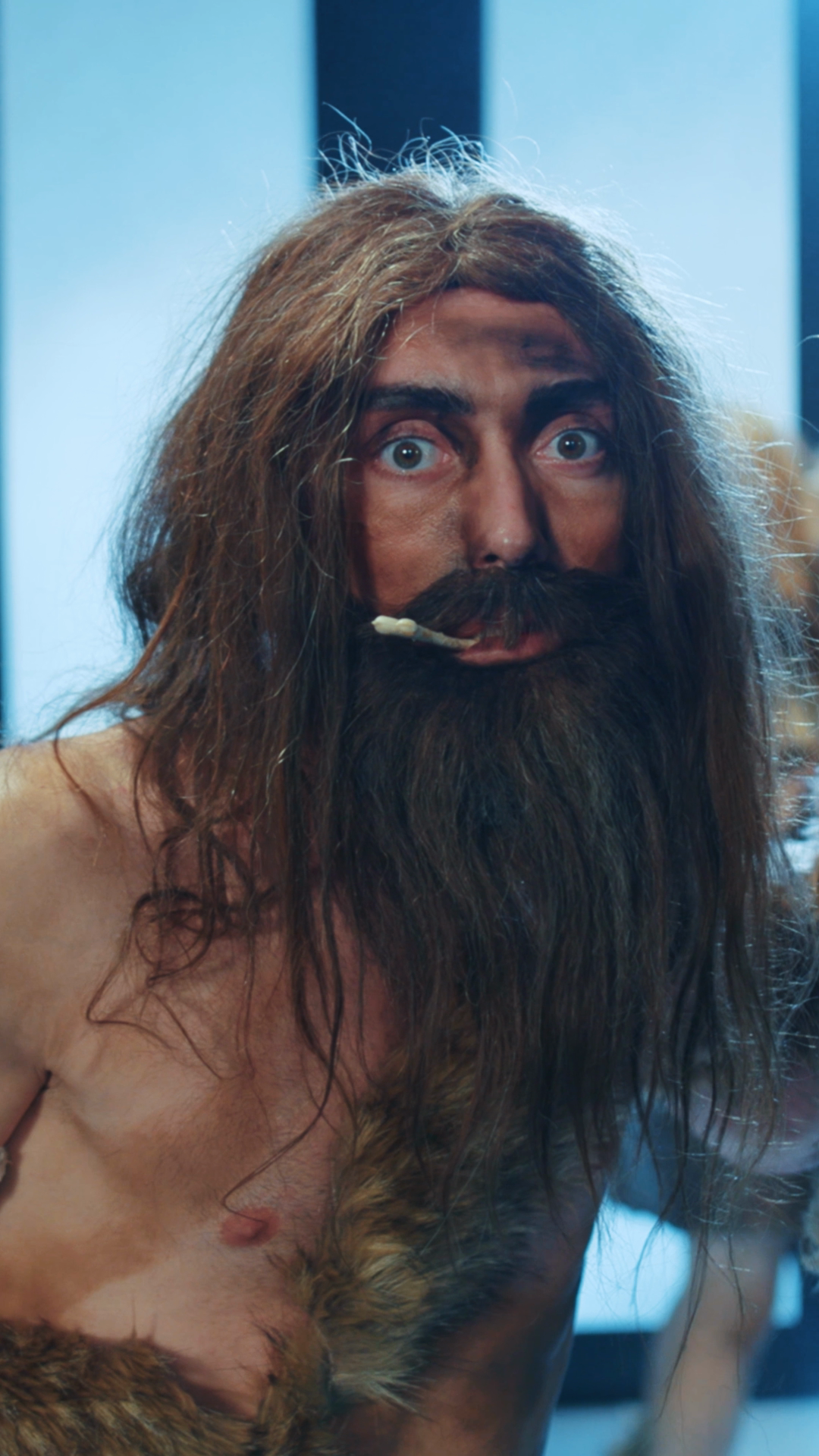 Caveman Character Existing In Modernday Stock Footage SBV-353104014 ...