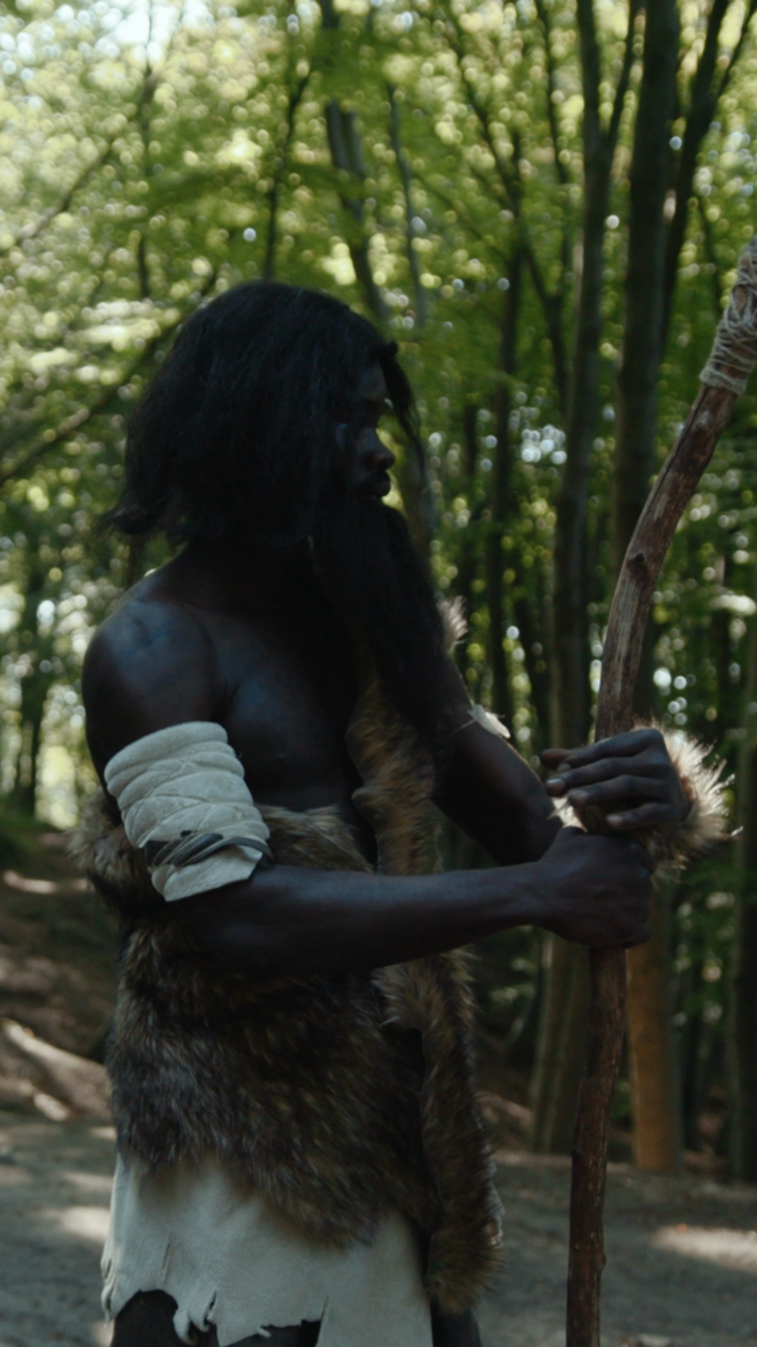 Caveman In Forest Extraordinary Primitive Stock Footage SBV-353078116 ...