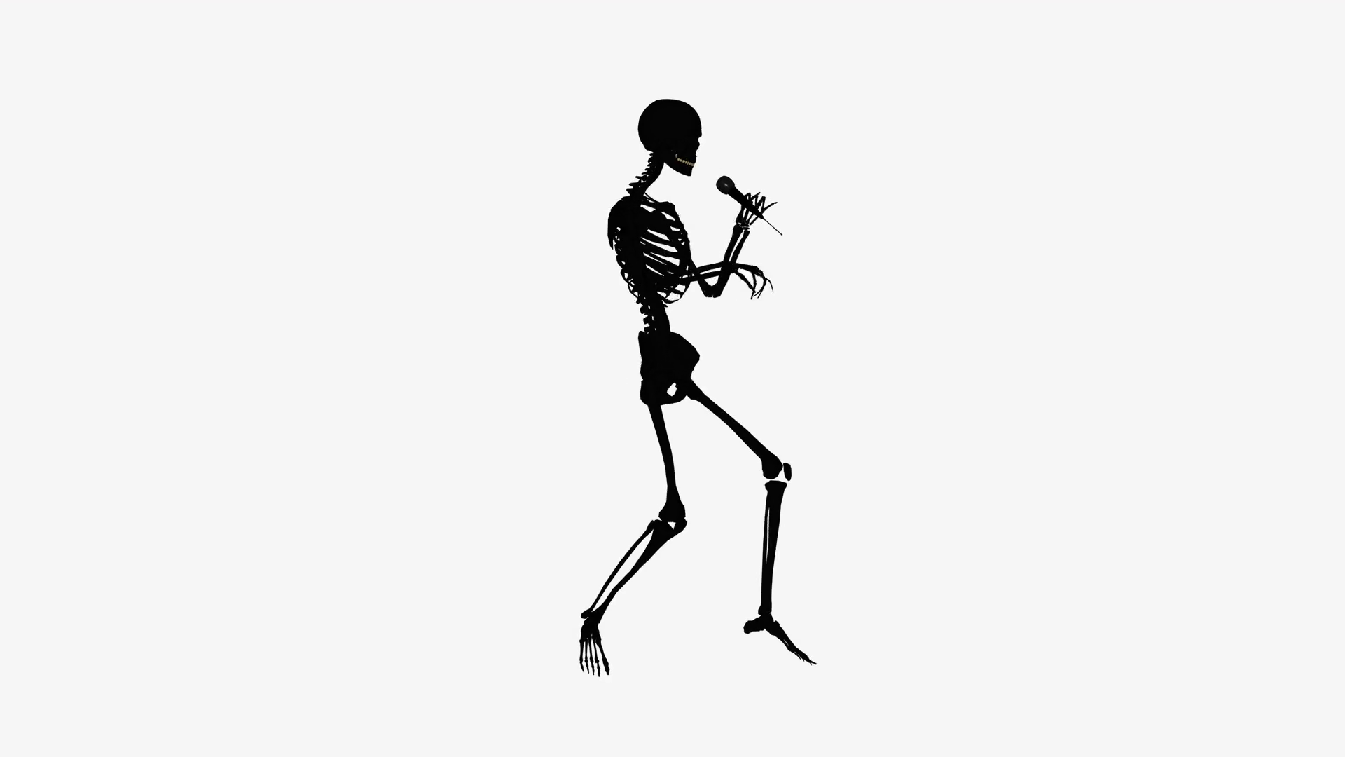 Skeleton Reads Rap , Transparent Background Motion Background 0019 SBV