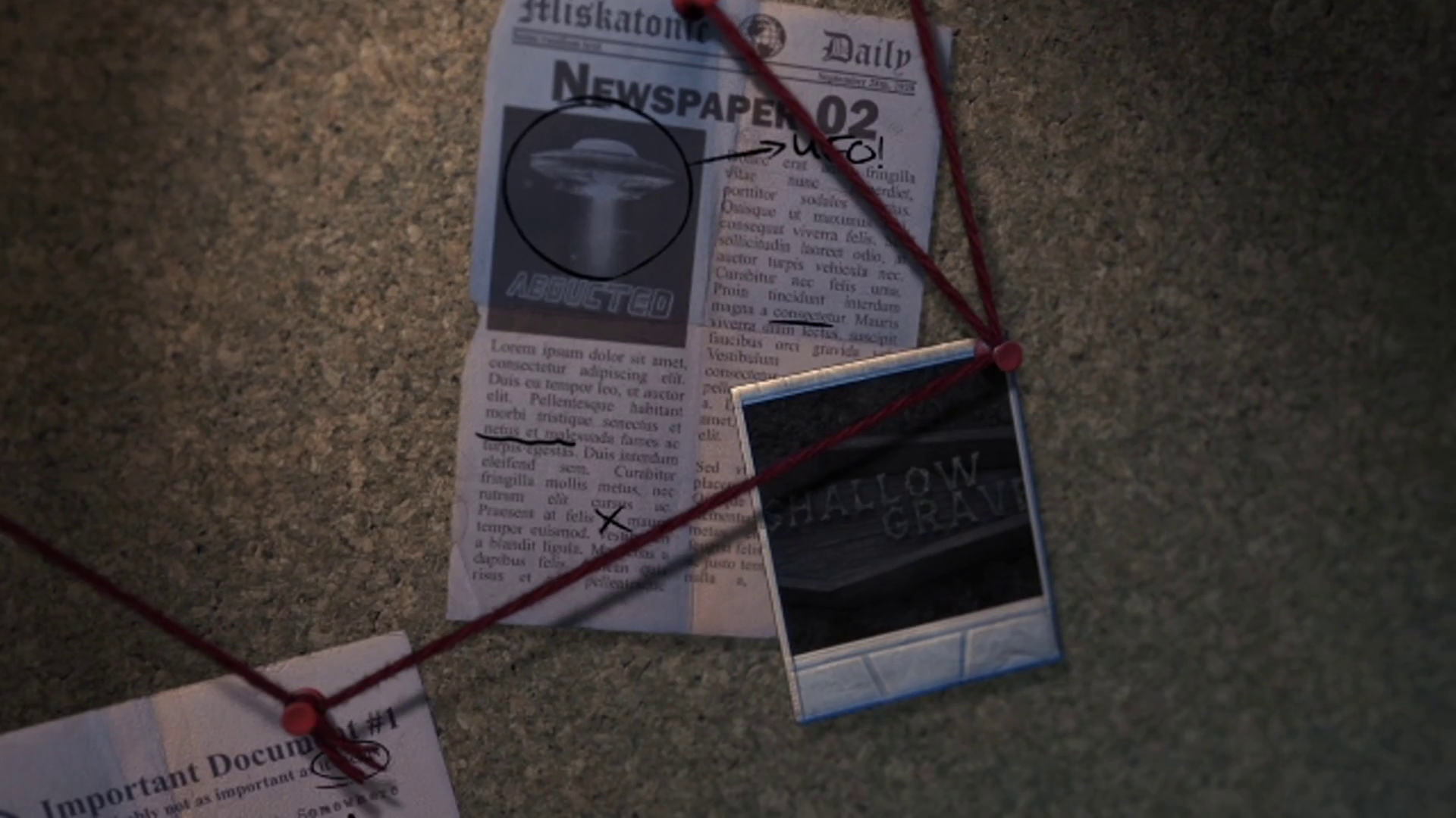 The Conspiracy Theorist Conspiracy Cork board Intro Storyblocks