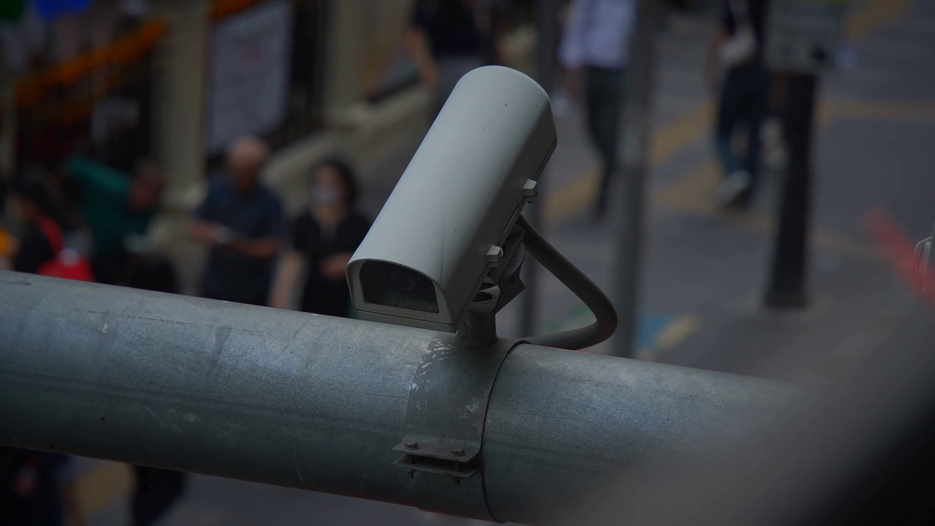 Urban Surveillance Cameras Monitor Bustling Stock Footage SBV-352492653 ...