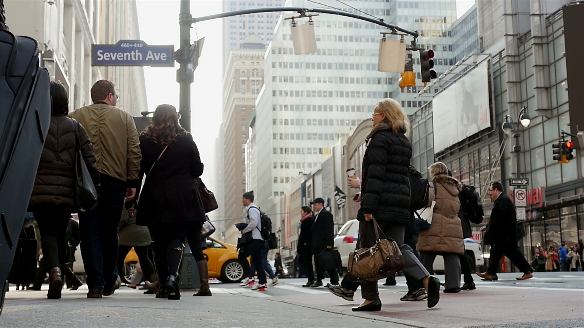 Business People Commuting To Work In City Stock Footage SBV307635700