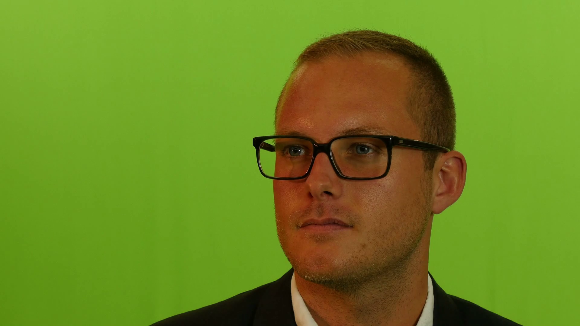 Close Up Of Businessman Wearing Glasses Against Green Screen Background Stock Video Footage Storyblocks
