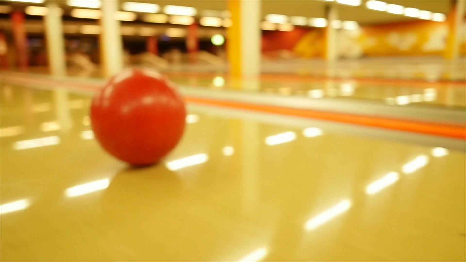 Slow Motion Of Rolling Bowling Ball Stock Footage SBV307651470