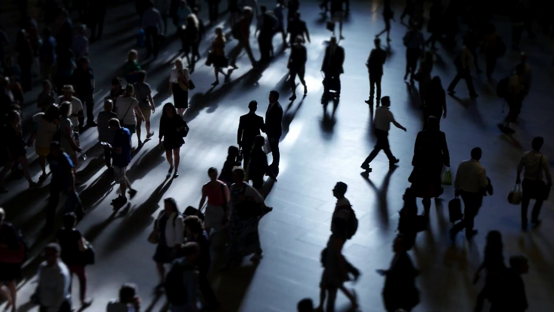 People Walking On Crowded Urban Area Of Stock Footage SBV-348400158 ...
