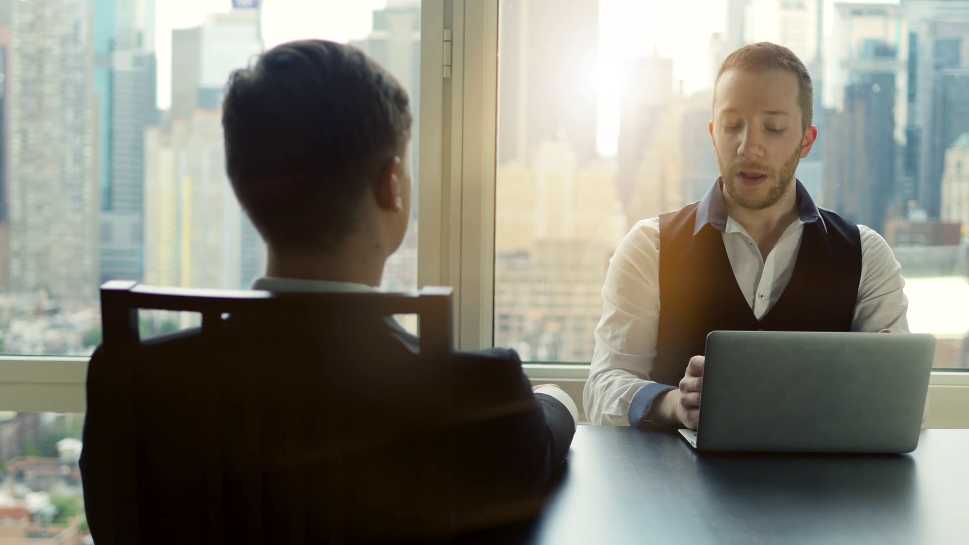 Business Colleagues Chatting Together Near Stock Footage SBV-348470327 ...