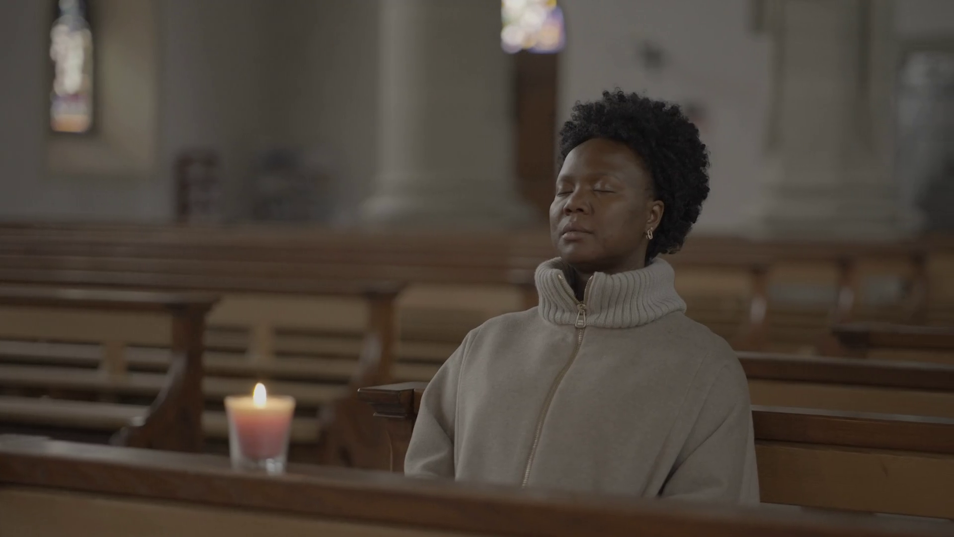 Faithful Female Person Doing Religious Stock Footage SBV-348471436 ...