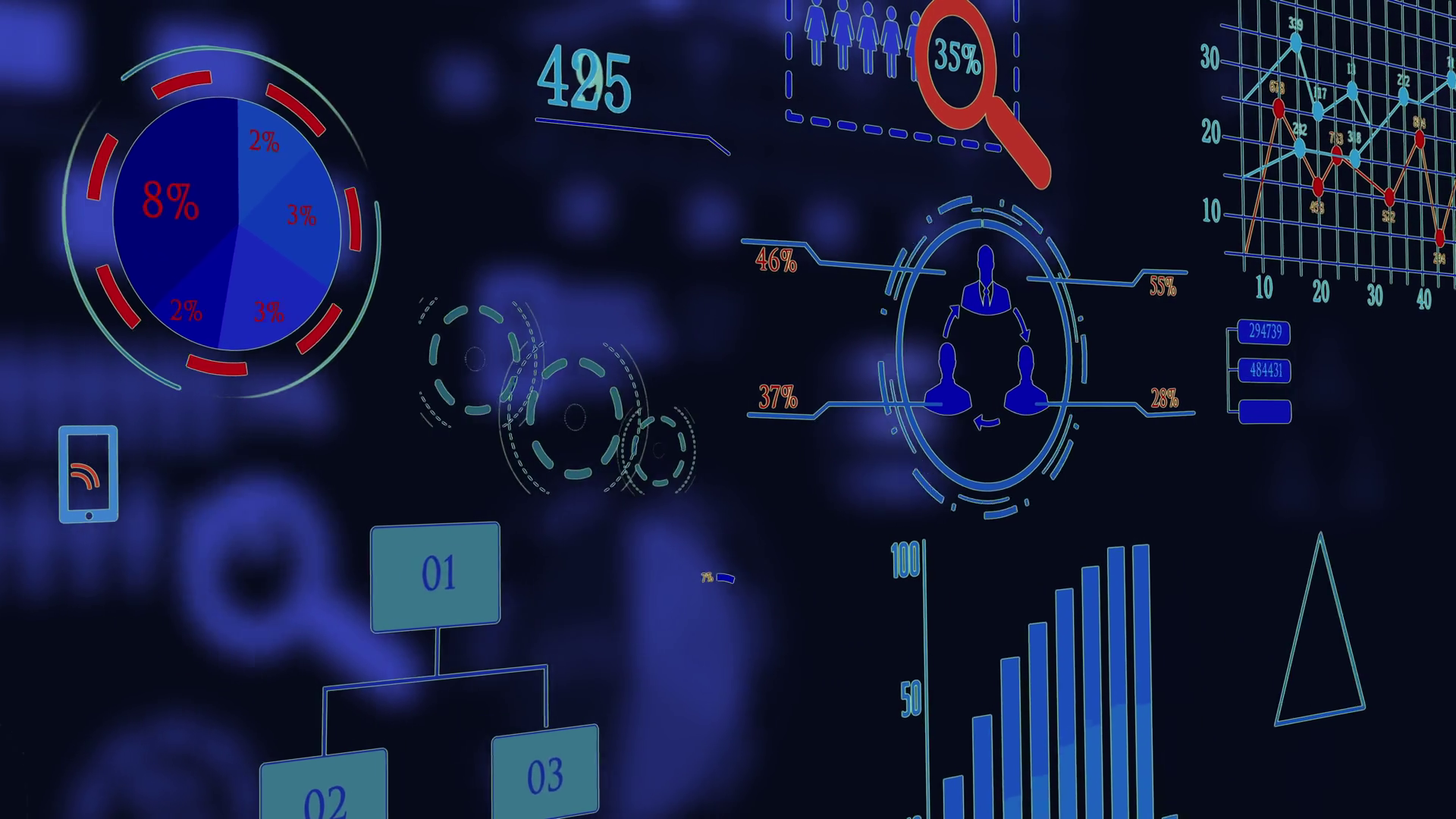 Animation of collecting customer data for big business Motion ...