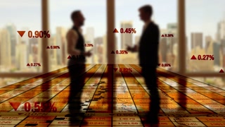 Digital Infographic Diagram Showing Financial Business Market Investments Progress Statistics