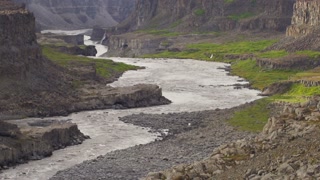 Mountain stream on Iceland, steadycam, slow motion shot at 240fps