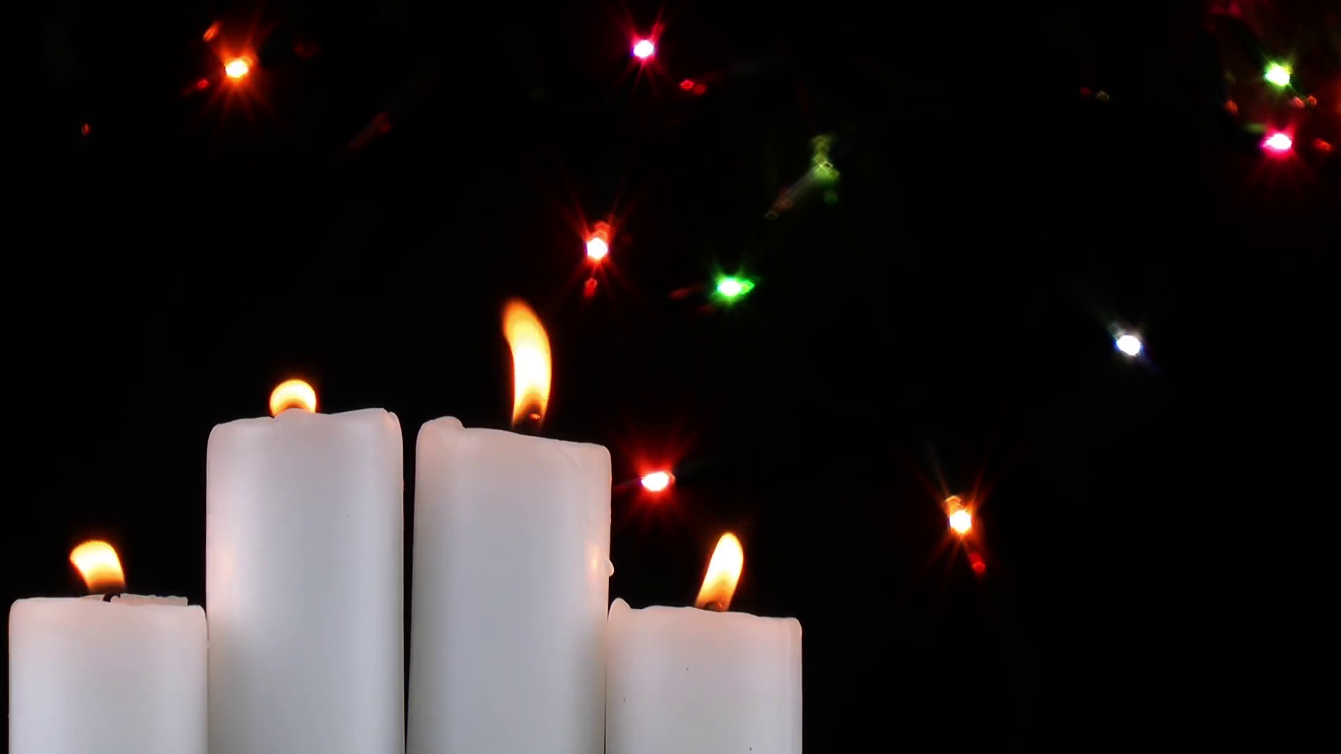 Candles and christmas lights Stock Video Footage 0024 SBV305707071