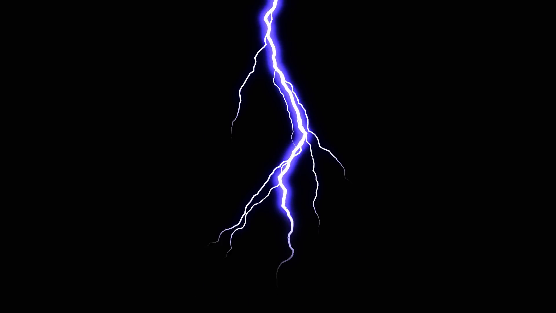 Thunder Alfa Channel On Transparent Stock Motion Graphics SBV