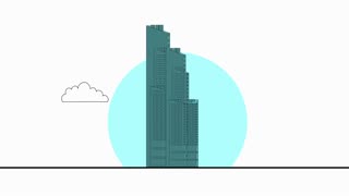 Animation Of A Skyscraper Building Motion Background Storyblocks