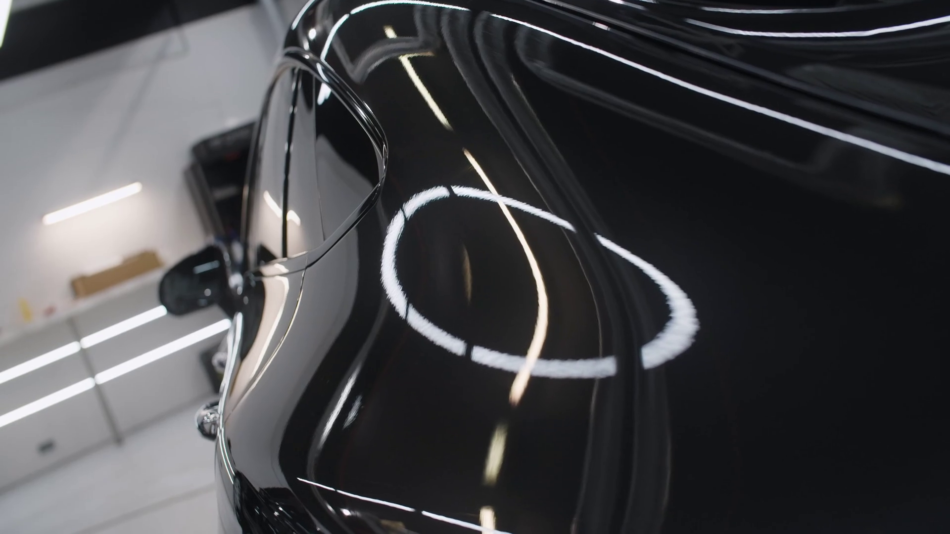 Car shines after polishing and ceramic coat application, car detaling