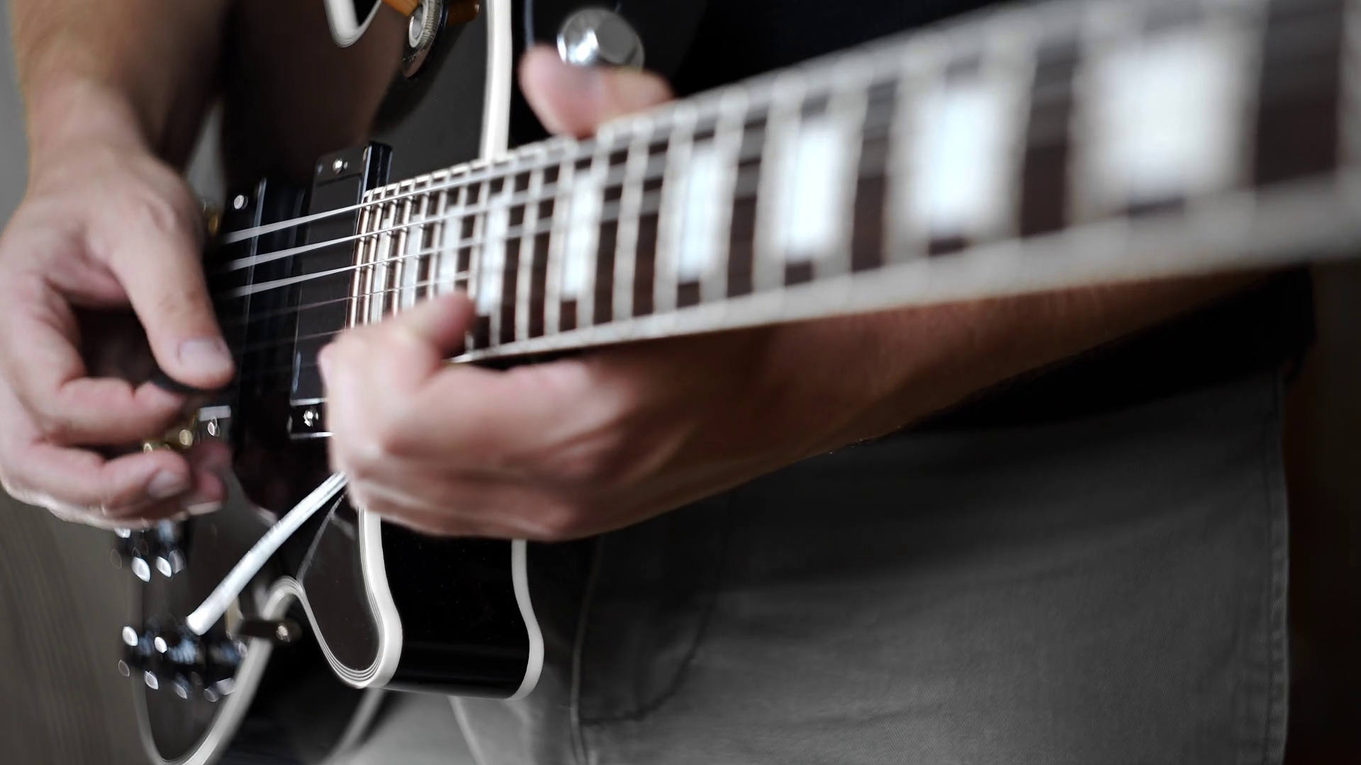 Musician Soloing On Electric Guitarplaying Stock Footage SBV323489739