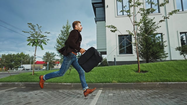 Leaving House In A Rush Stock Footage: Royalty-Free Video Clips ...