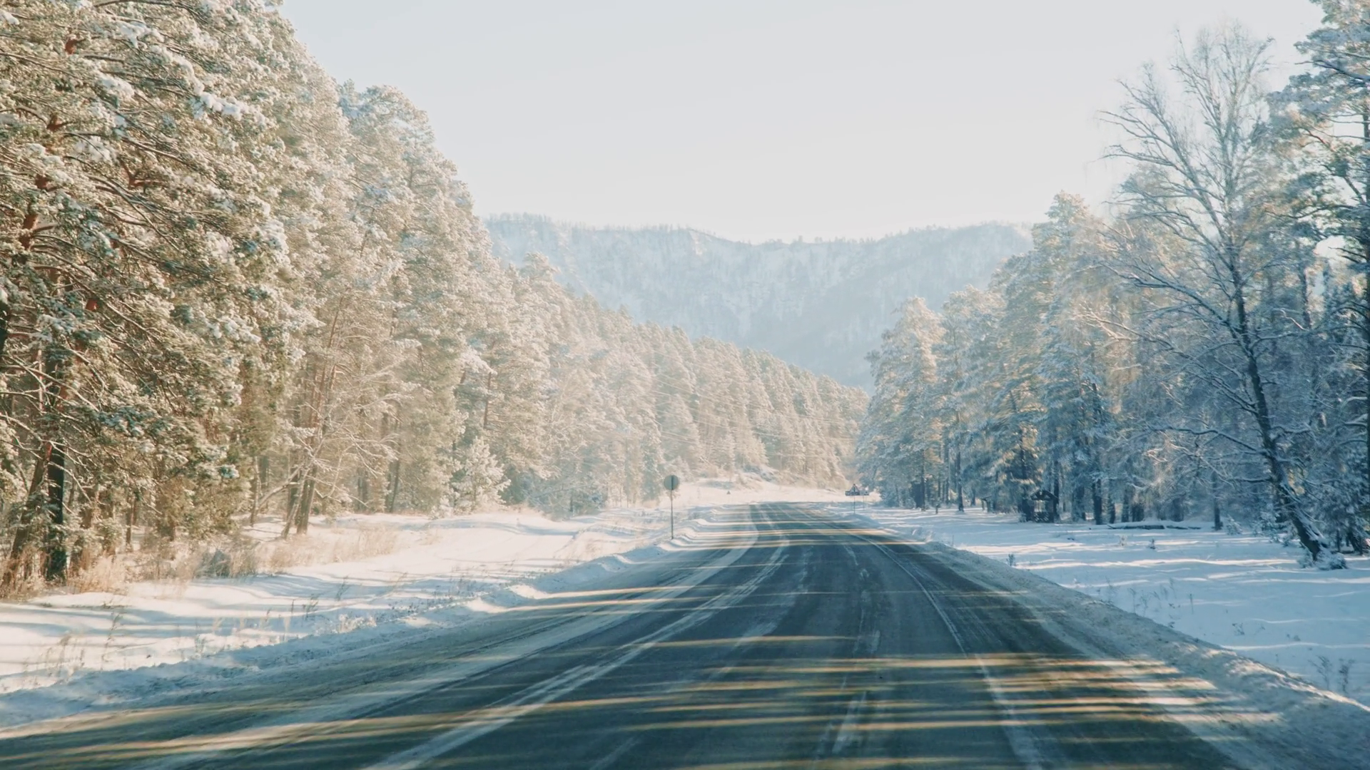 Experience Breathtaking Scenic Winter Drive Stock Footage SBV-352207080 ...