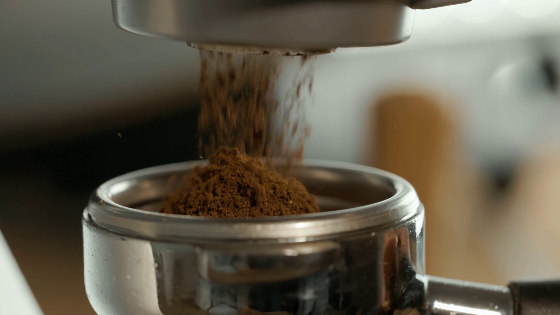 Process of making coffee in espresso machine Stock Video Footage 0022