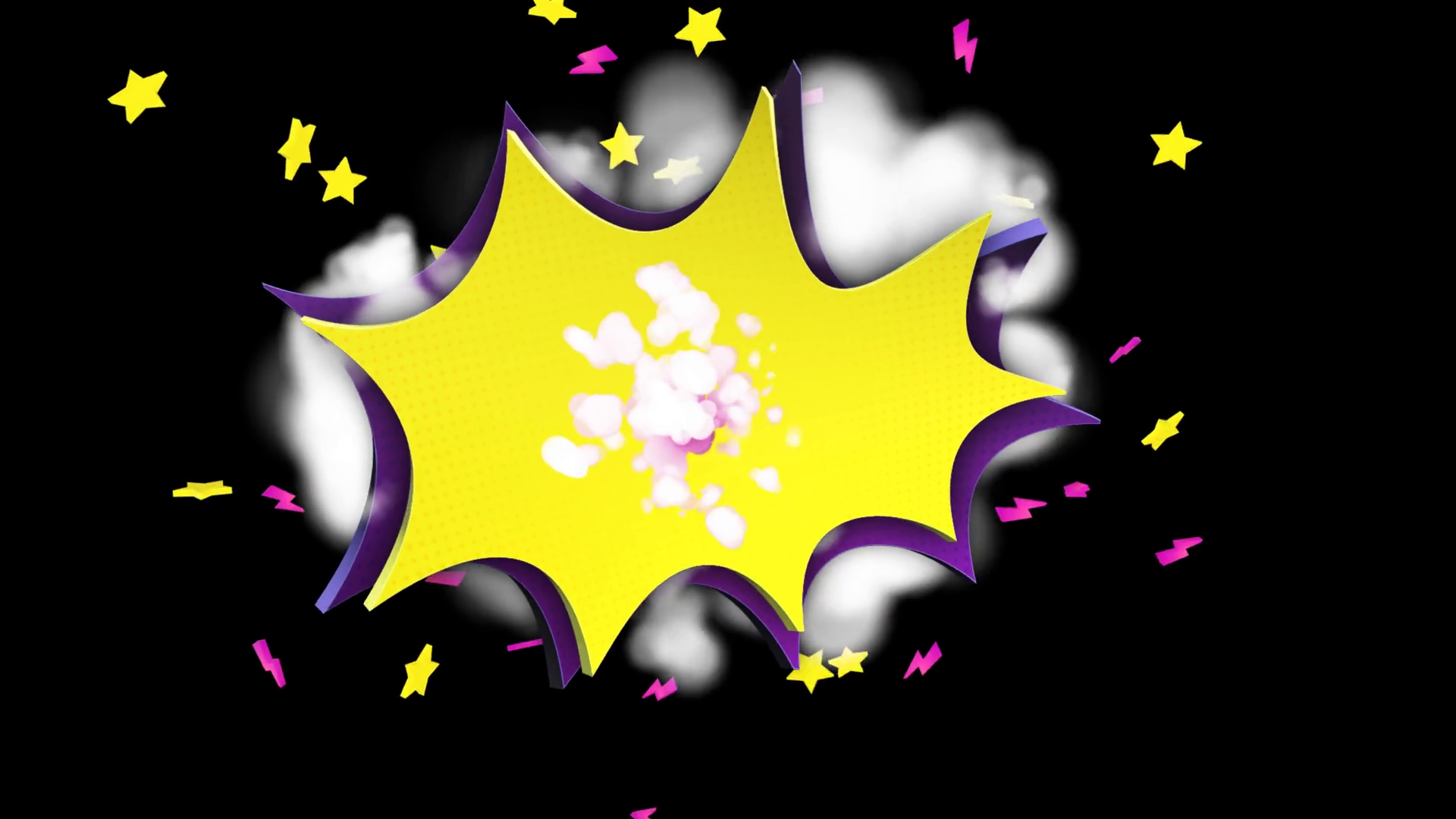 Number 4 Comic Text Animation Background On Stock Motion Graphics SBV ...