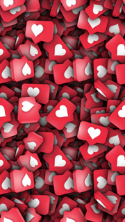 Seamless Heart Message Emoji Animation Background, Endless, Loop