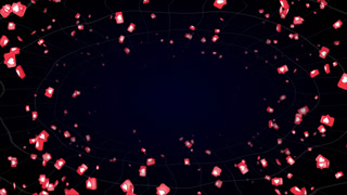 Heart Messages Symbols and Energy Field Animation Background, Loop