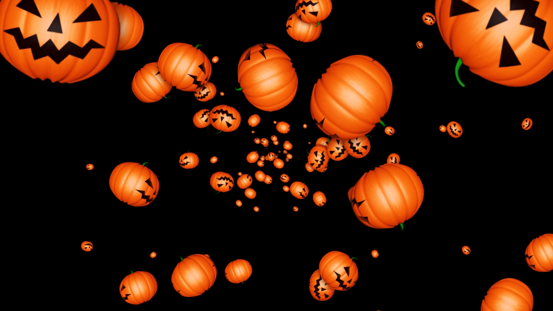 Falling Halloween Pumpkins Animation Stock Motion Graphics SBV