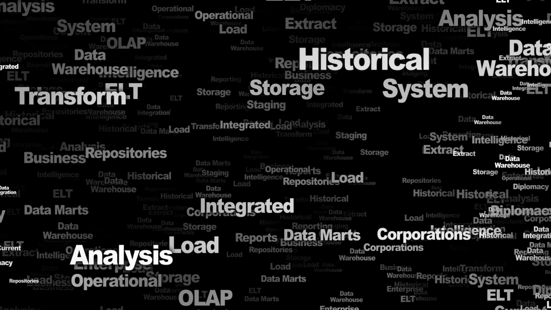 Data Warehouse Keywords Animation Background Stock Motion Graphics SBV