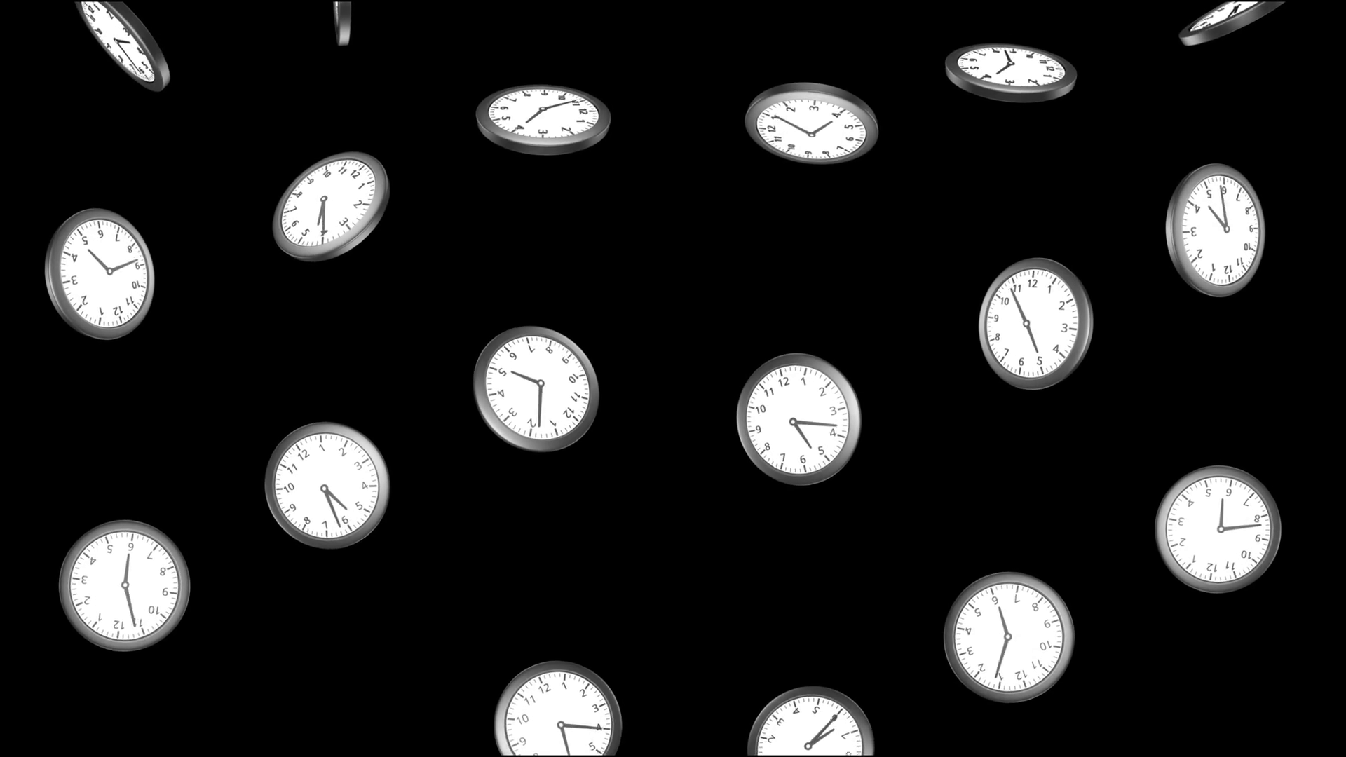 Falling Clocks Animation Technology Stock Motion Graphics SBV348456384