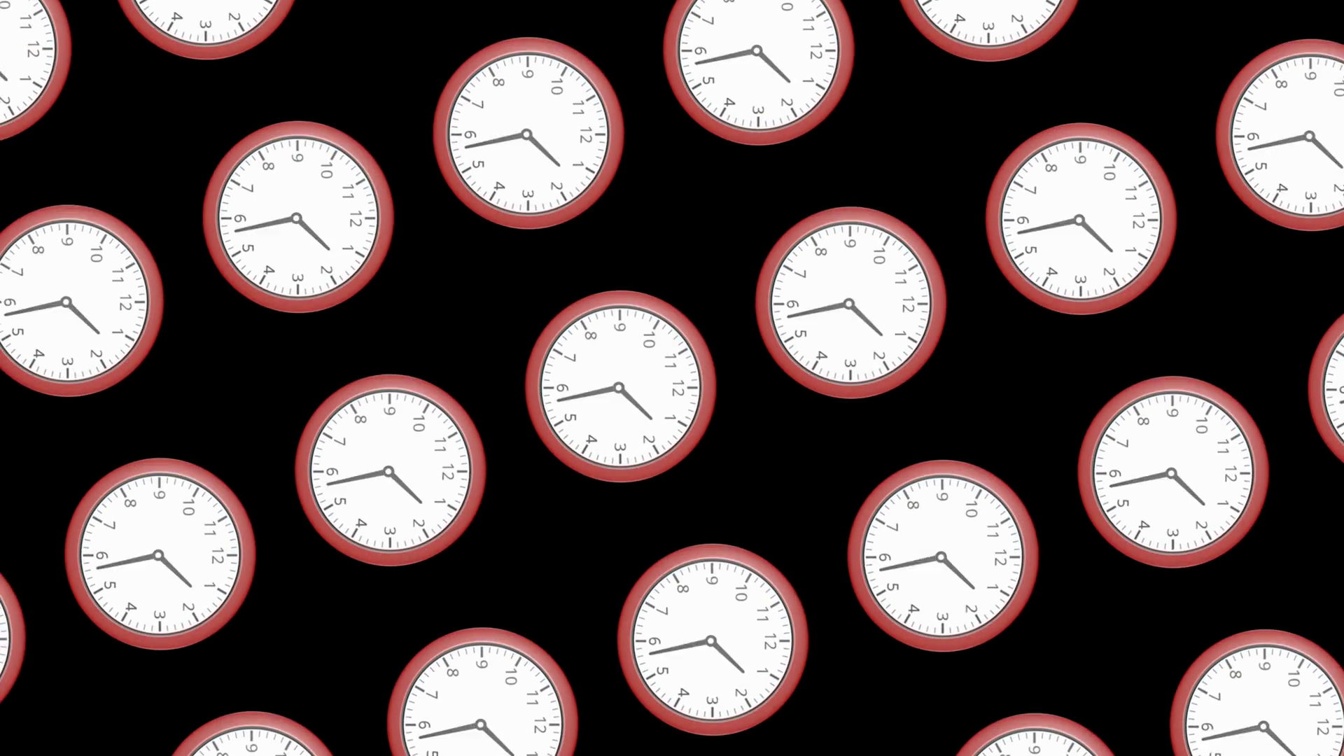 Vertical 3d Moving Rotating Clocks Animation Stock Motion Graphics SBV