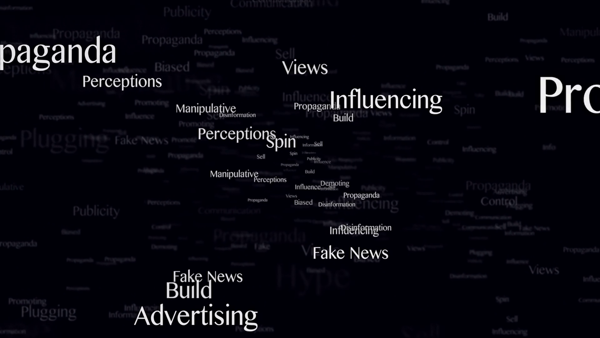 Propaganda Keywords On Tunnel Walls Stock Motion Graphics SBV-347559148 ...