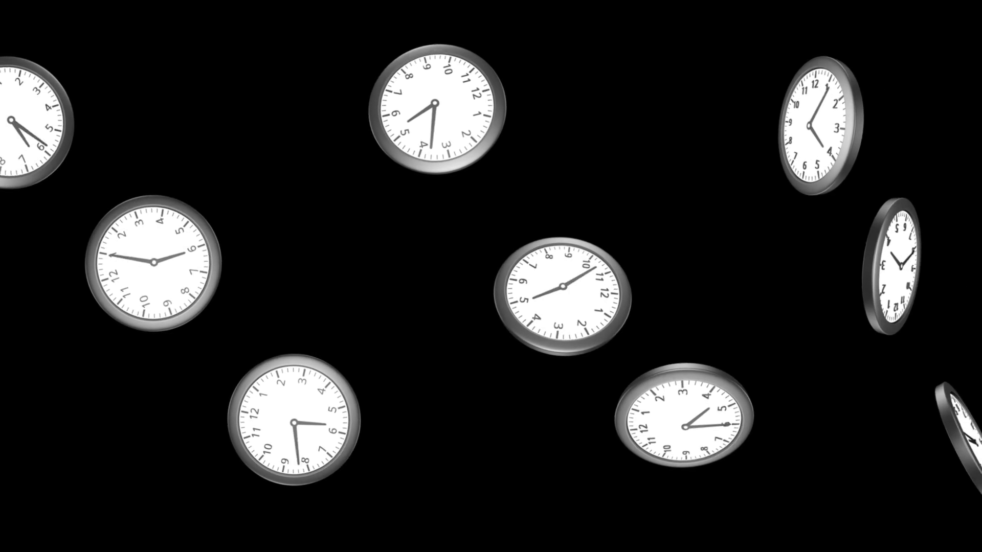 Falling Clocks Transition Animation Stock Motion Graphics SBV348485602
