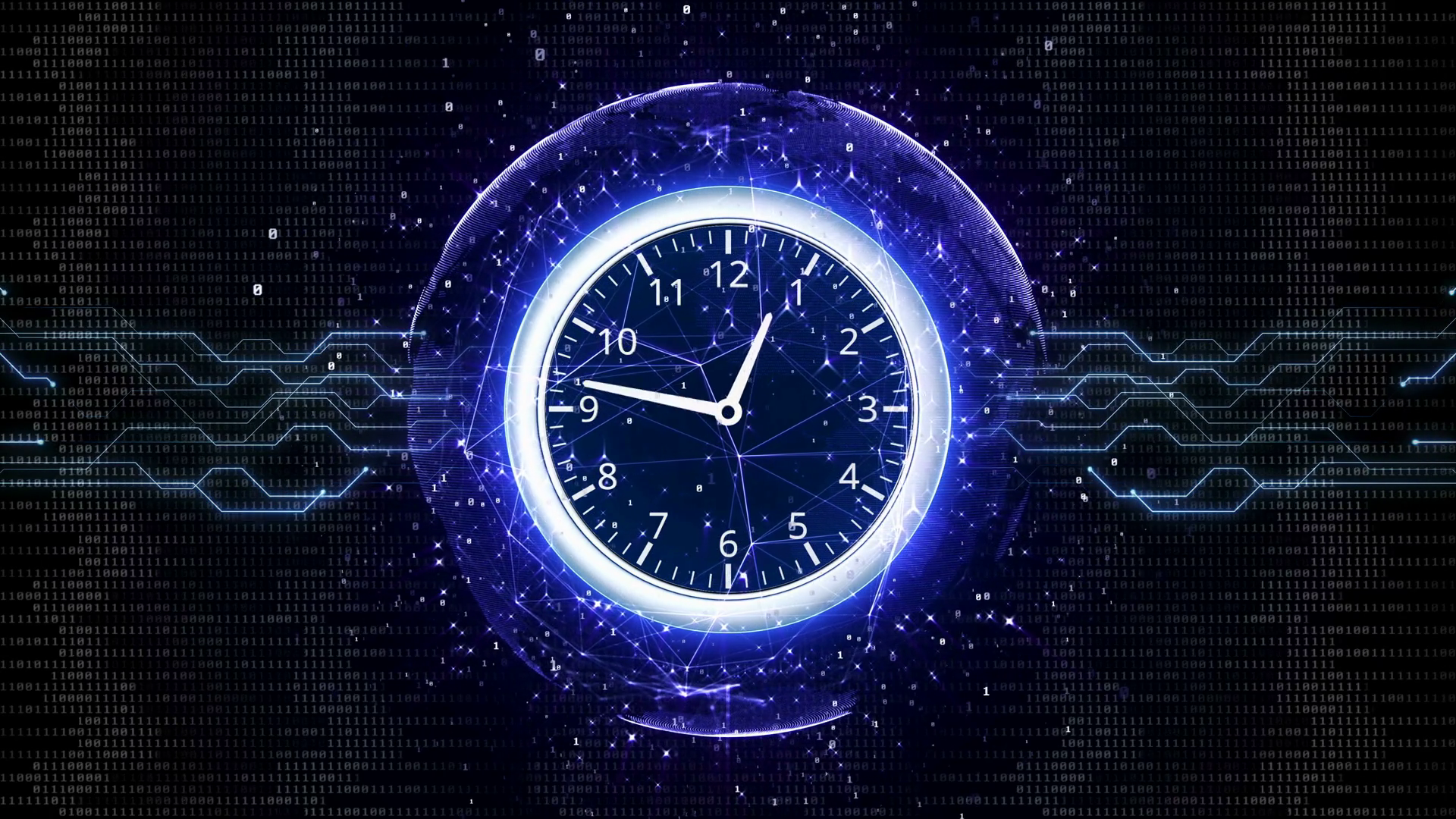 Clock Technology Animation Background Loop Stock Motion Graphics SBV ...