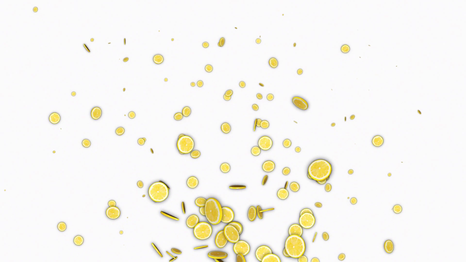 Flying Lemons Slices Fruits Animation Stock Motion Graphics SBV ...