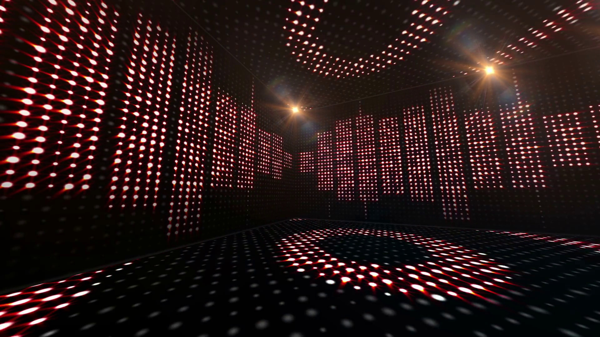 Music Waves Room, Radio, Lights Bulbs Animation, Rendering, Background