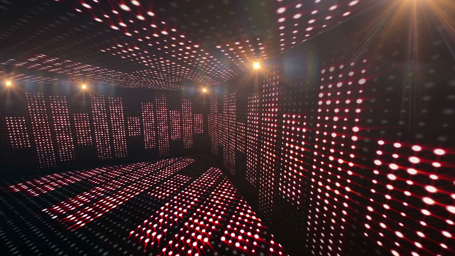 Music Waves Room, Radio, Lights Bulbs Animation, Rendering, Background