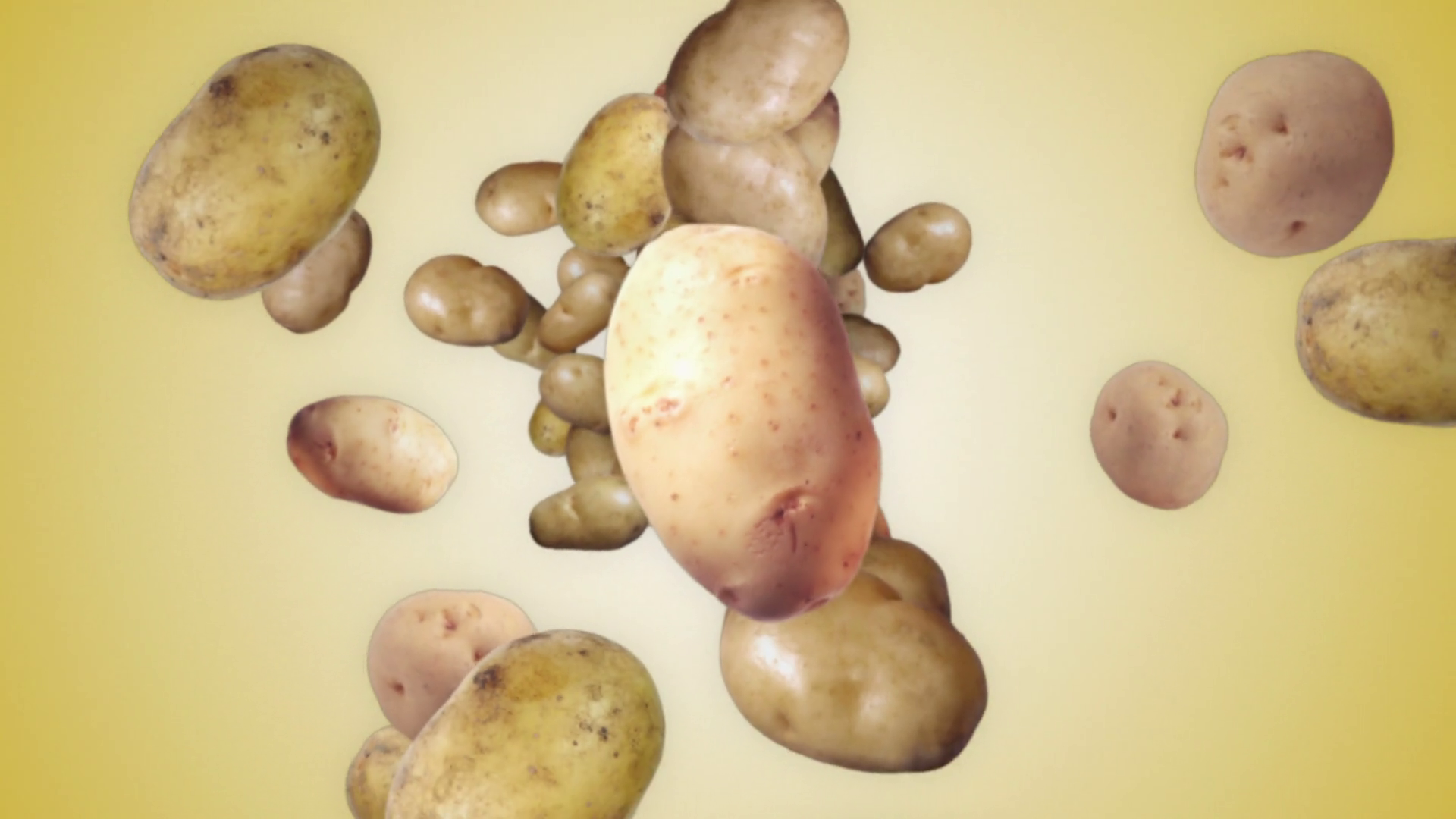 Falling Potatoes with Alpha Matte, Loop Motion Background 0052 SBV