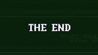 THE END Glitch Text Animation, Rendering, Background, with Alpha Channel, Loop, 4k