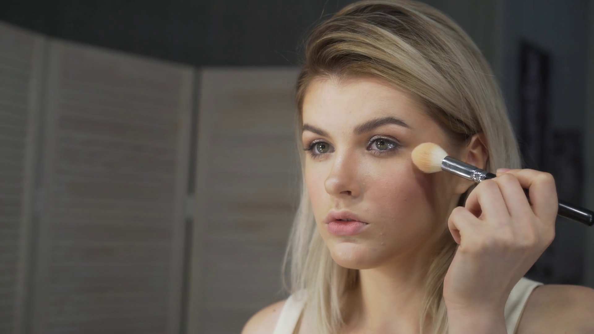 Makeup Tutorial Youthful Beauty Applying Stock Footage SBV324861081