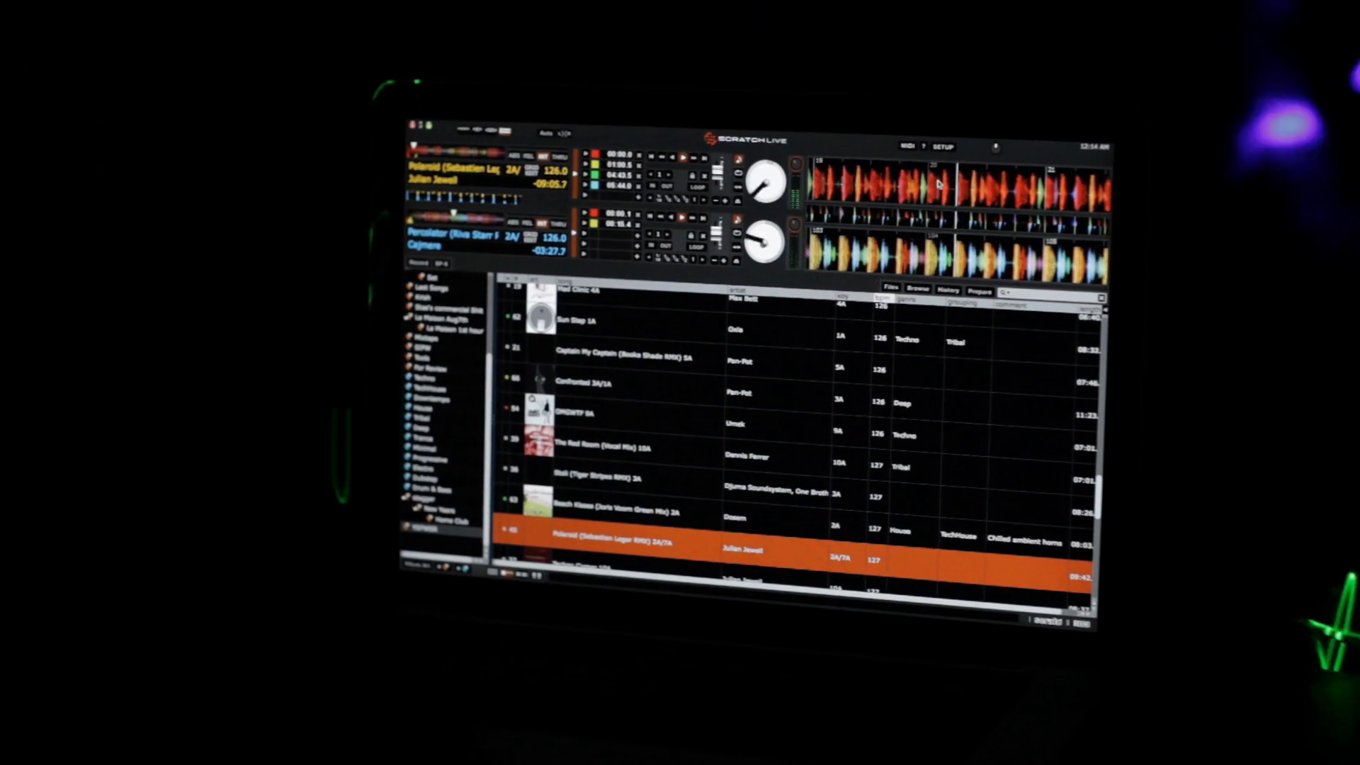 CU Disc Jockey Mixing Deck in / Singapore Stock Video Footage